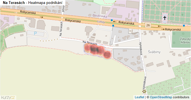 Na Terasách - mapa podnikání