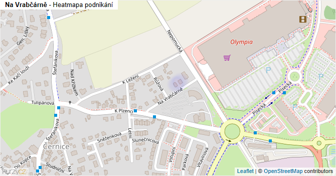 Na Vrabčárně - mapa podnikání