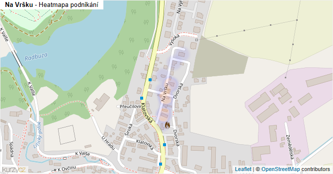 Na Vršku - mapa podnikání