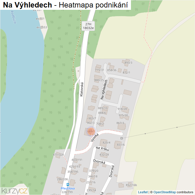 Mapa Na Výhledech - Firmy v ulici.