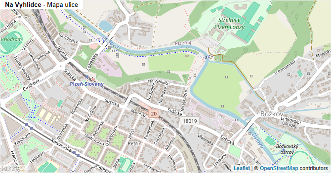 Na Vyhlídce - mapa ulice