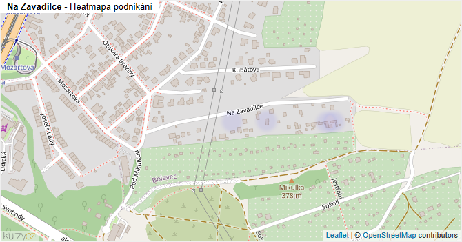 Na Zavadilce - mapa podnikání