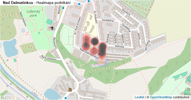 Nad Dalmatinkou - mapa podnikání