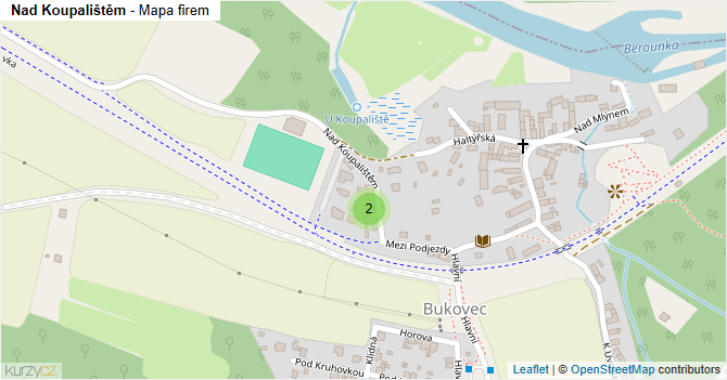 Nad Koupalištěm - mapa firem