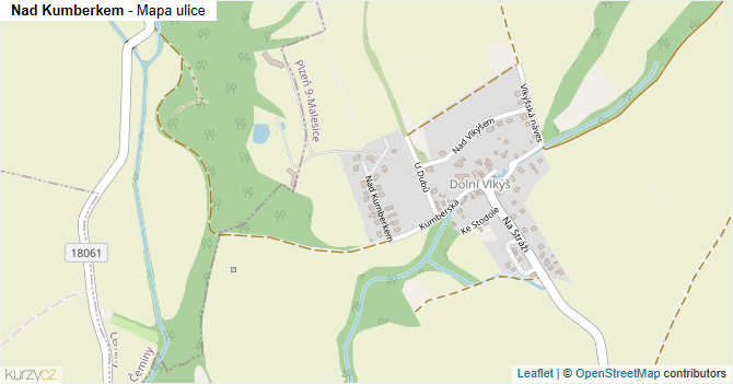 Nad Kumberkem - mapa ulice