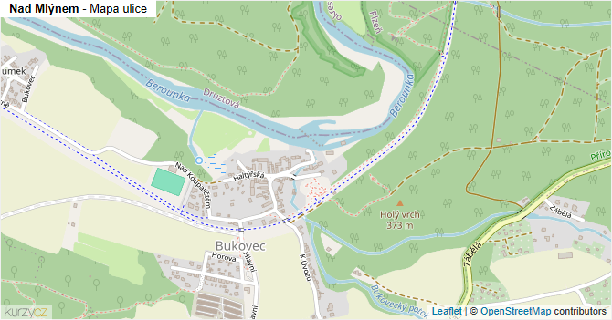 Nad Mlýnem - mapa ulice