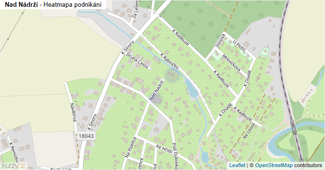 Nad Nádrží - mapa podnikání