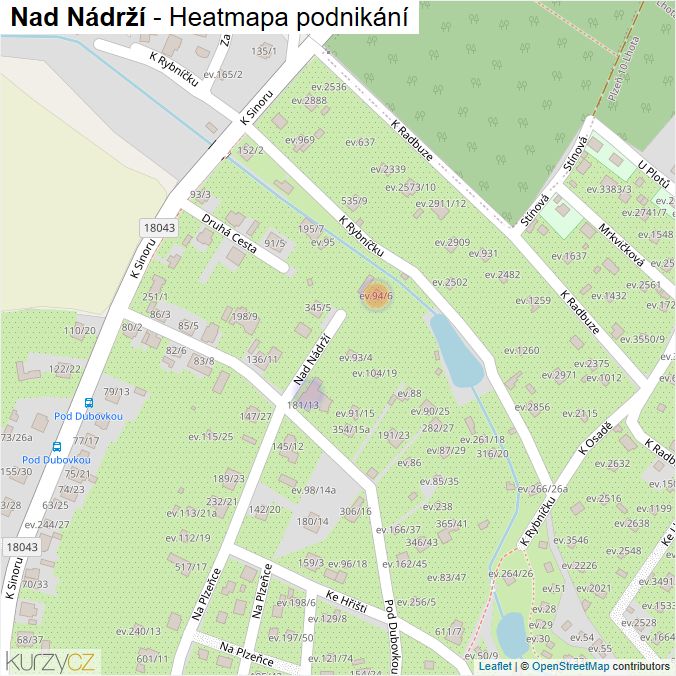 Mapa Nad Nádrží - Firmy v ulici.