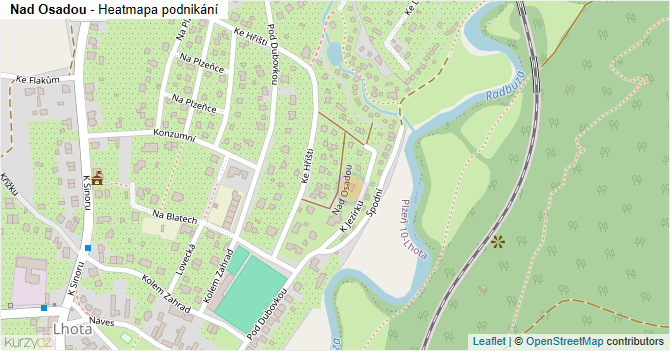 Nad Osadou - mapa podnikání