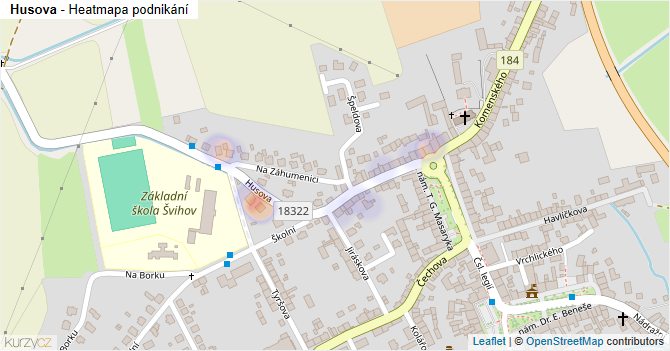 Nad Priorem - mapa ulice