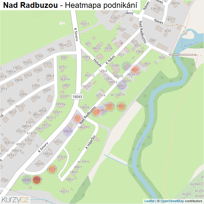 Mapa Nad Radbuzou - Firmy v ulici.