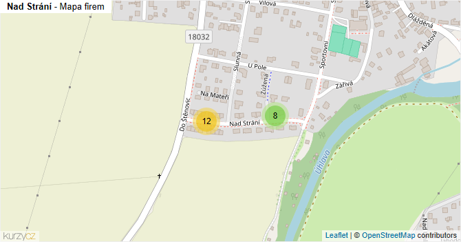 Nad Strání - mapa firem