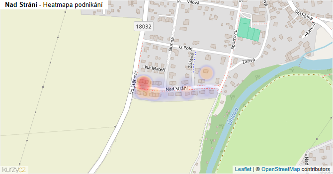 Nad Strání - mapa podnikání