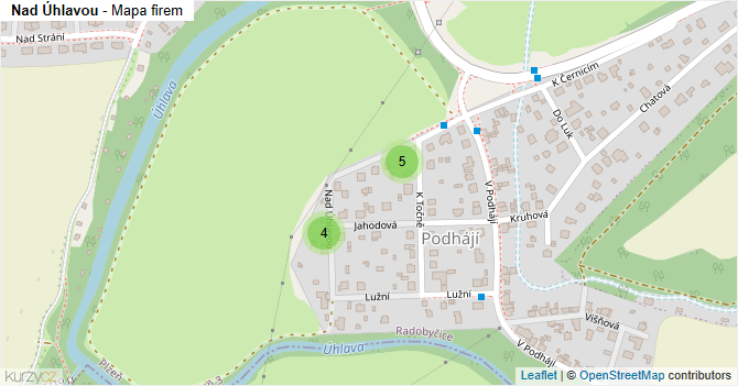 Nad Úhlavou - mapa firem