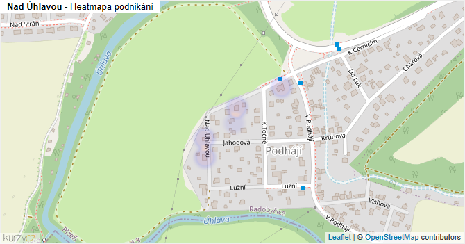 Nad Úhlavou - mapa podnikání