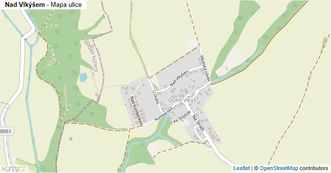 Nad Vlkýšem - mapa ulice