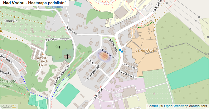 Nad Vodou - mapa podnikání