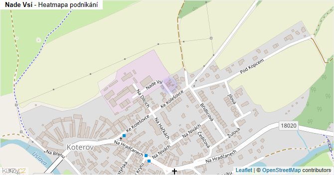 Nade Vsí - mapa podnikání