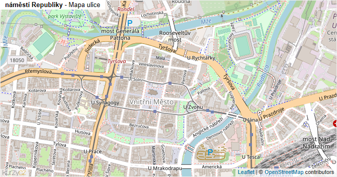 náměstí Republiky - mapa ulice