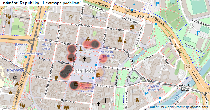 náměstí Republiky - mapa podnikání