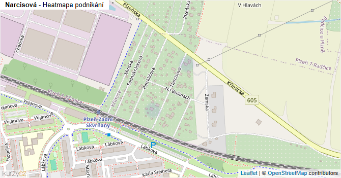 Narcisová - mapa podnikání