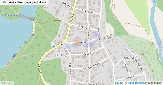Nárožní - mapa podnikání