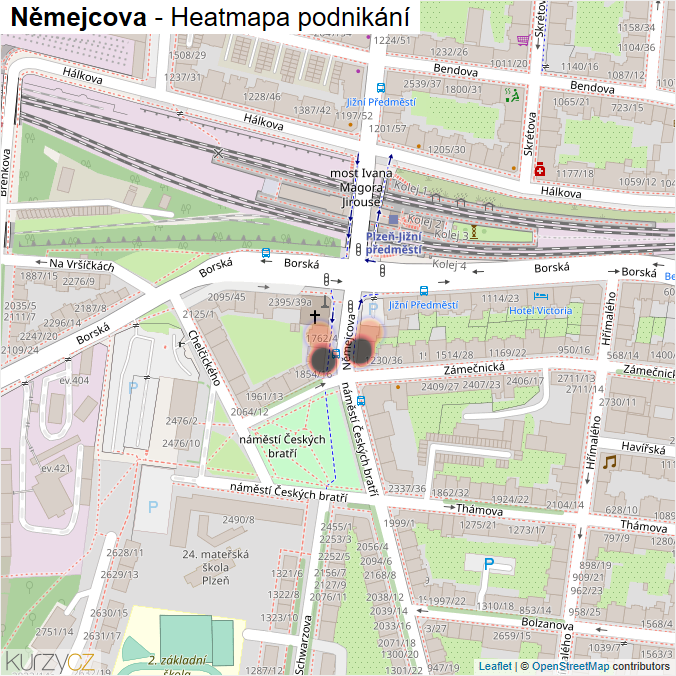 Mapa Němejcova - Firmy v ulici.