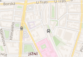 Nemocniční v obci Plzeň - mapa ulice