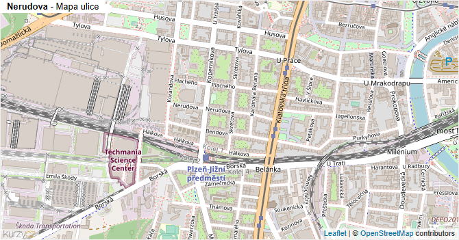 Nerudova - mapa ulice