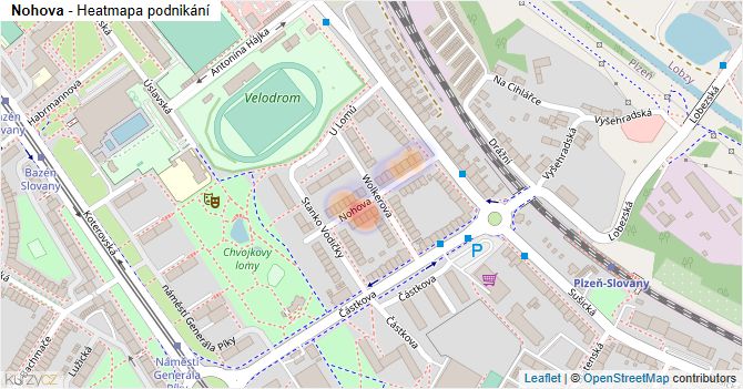 Nohova - mapa podnikání