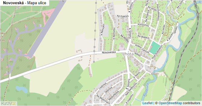Novoveská - mapa ulice