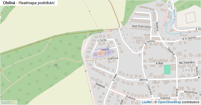 Obilná - mapa podnikání