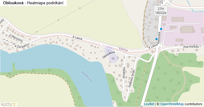 Oblouková - mapa podnikání