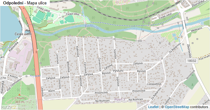 Odpolední - mapa ulice