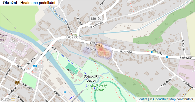Okružní - mapa podnikání