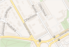 Ořechová v obci Plzeň - mapa ulice