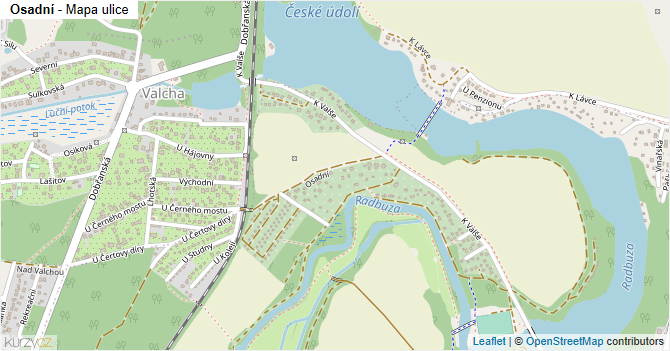 Osadní - mapa ulice