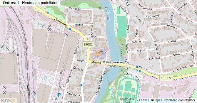 Ostrovní - mapa podnikání