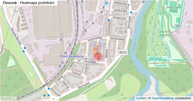 Ovocná - mapa podnikání