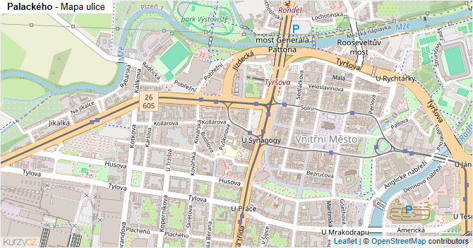 Palackého - mapa ulice