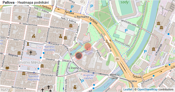 Pallova - mapa podnikání