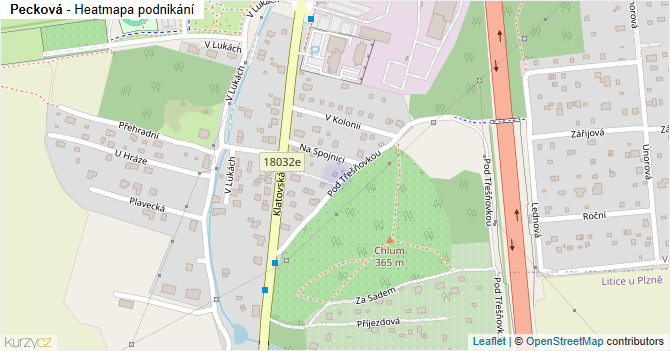 Pecková - mapa podnikání
