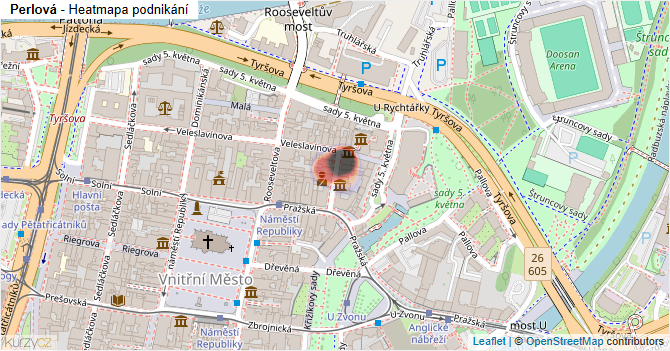 Perlová - mapa podnikání