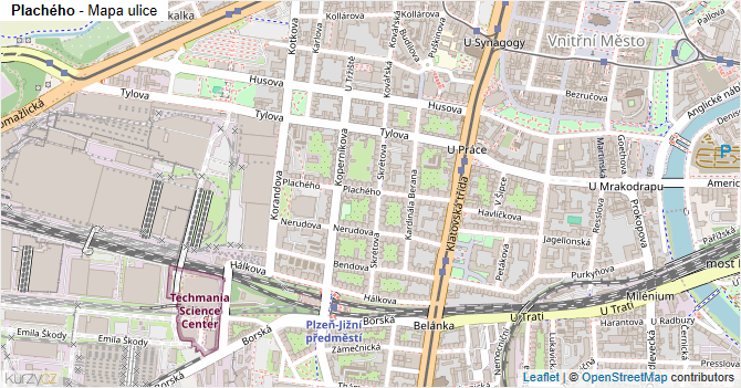 Plachého - mapa ulice