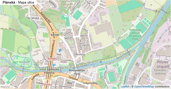Plánská - mapa ulice