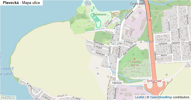 Plavecká - mapa ulice