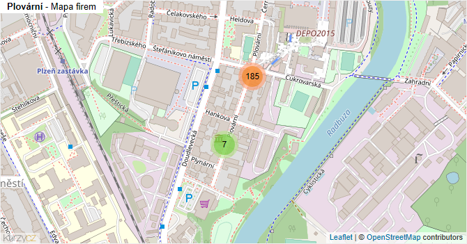 Plovární - mapa firem
