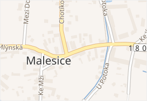 Plzeň 9-Malesice v obci Plzeň - mapa městské části