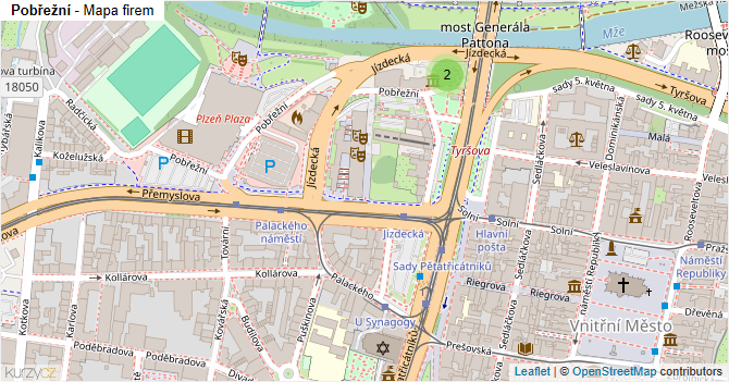 Pobřežní - mapa firem