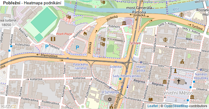 Pobřežní - mapa podnikání
